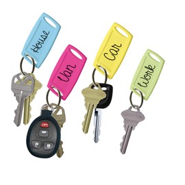 Lucky Line 2-1/4" X 1-1/8" Rectangular Label-It Plastic Tags, 20 Pack (17029)