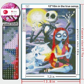 Amison 5D Diamond Painting 5D DIY Perforación Completa de la Pintura del Diamante Punto Cruz Pegatinas pared para Decoración estar Diamond Painting Diamante Redonda Set Arte Kit Arte Diamond Painting gótico