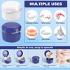 FINEPOTY Denture Case, 2 Pack Denture Cup with Strainer Basket,