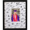 11X14 Graduation Signature Board Picture Frame with 5X7 Mat for