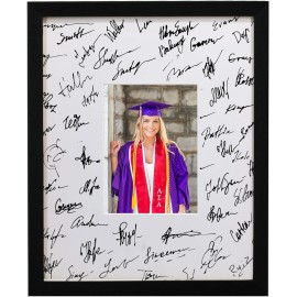 11X14 Graduation Signature Board Picture Frame with 5X7 Mat for Wedding Birthday
