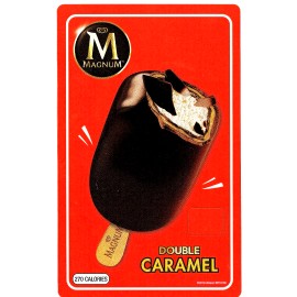 Magnum Double Caramel (Magnum) Ice Cream Truck Sticker 5"x 8" FREE SHIPPING