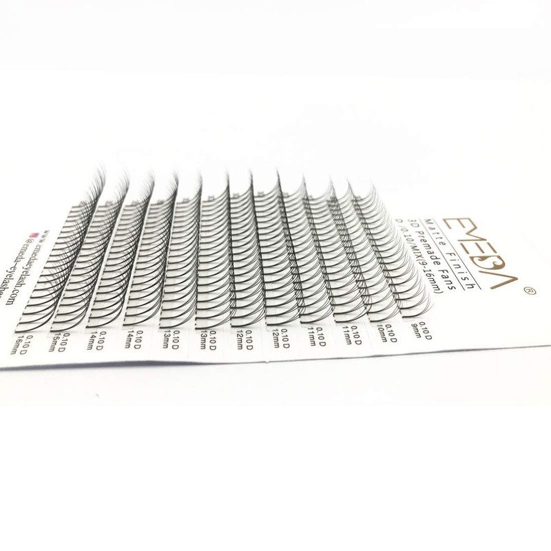 EMEDA Premade Volume Fans 3D Eyelash Extensions Set 0.07 mm