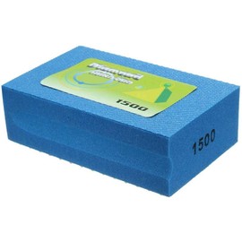 TOP-VIGOR Diamond Hand Pad 1500 Grit, Foam Grinding Diamond Hand Sanding Blocks Hand-Held Polishing Pads, Blue 1pc