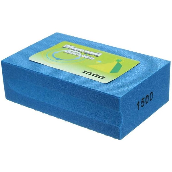 TOP-VIGOR Diamond Hand Pad 1500 Grit, Foam Grinding Diamond Hand