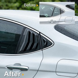 CKE for 9th Gen Camry LE SE XLE XSE Compatible with Toyota Camry 2025 2026 Accessories Sporty Car Exterior Rear Side Window Louvers Air Vent Scoop Shades Cover Trim Blinds -Carbon Fiber Style