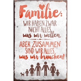 schilderkreis24 Beautiful Saying "Family.." Magnet Decoration Quote Family Fridge Magnet Gift Idea Birthday Christmas 9 x 6 cm