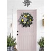 Summer Yellow Lemon Roses Wreath Front Door Artificial Spring Flowers