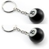 Cafurty 2PCS Black 8 Ball Keychain Pool Ball Keychain 8