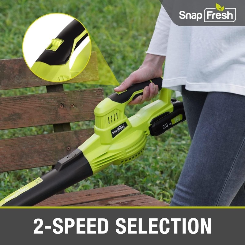 SnapFresh Cordless Leaf Blower - 20V Electric Leaf Blower with