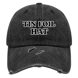 Tin Foil Hat Hat for Men Washed Distressed Baseball Caps Funny Washed Dad Hats Cotton