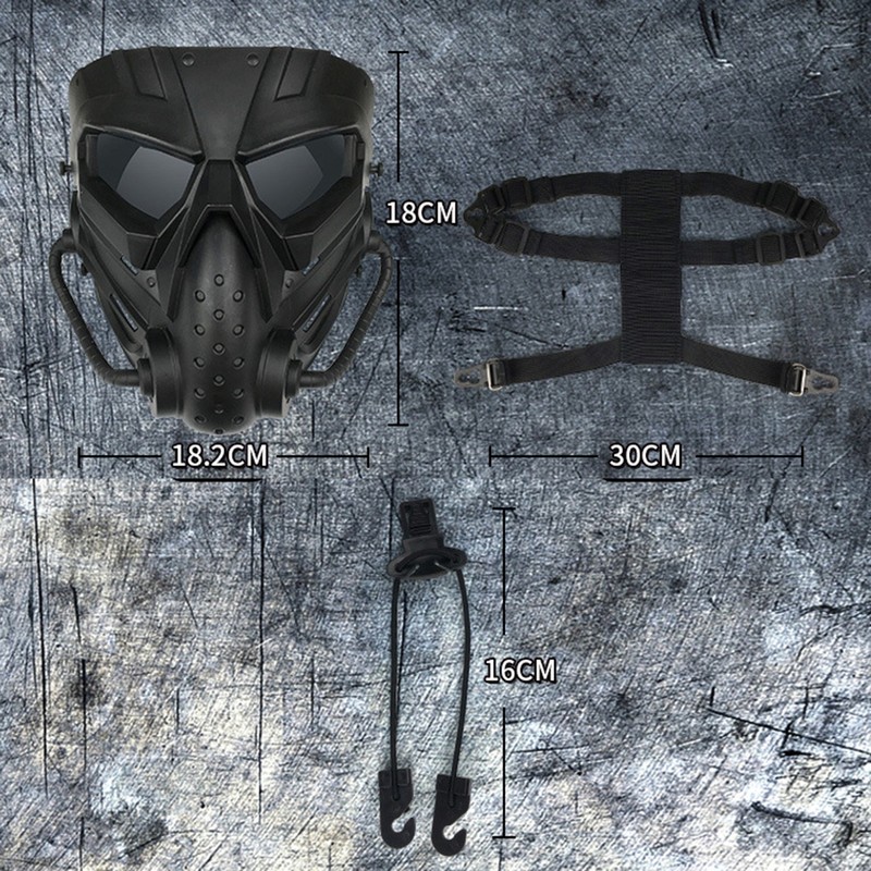 Outdoor Game Masks Full Face Paintball Mask with Clear Eye