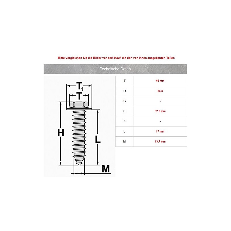 MYBA-S 1 x black boot lock screw tool | 71111179444
