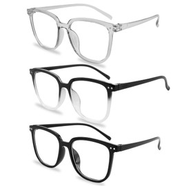 3 Pack Blaues Licht Blockieren Brillen, Blaulichtblockierende Brille Unisex Runde Rahmen Lesebrille Gläser Anti Glare Computerbrille Blockieren Blaue Licht von PC, TV und Handy für Damen Herren