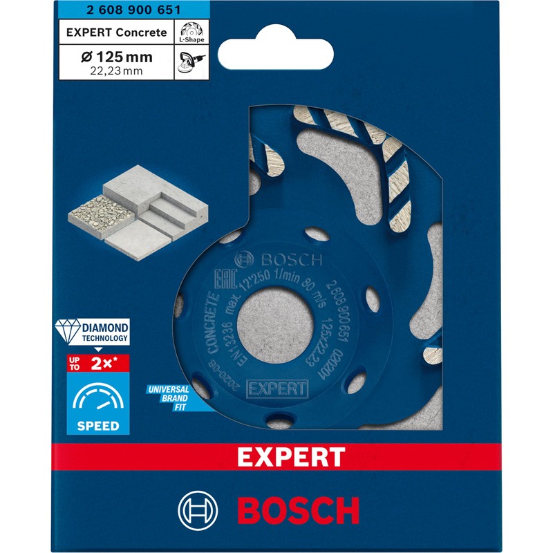 Bosch 1 x Expert Concrete Diamond Cup Wheels (for Concrete,