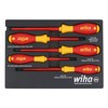 Wiha 32081 5 Piece Insulated SoftFinish Cushion Grip Screwdriver Tray