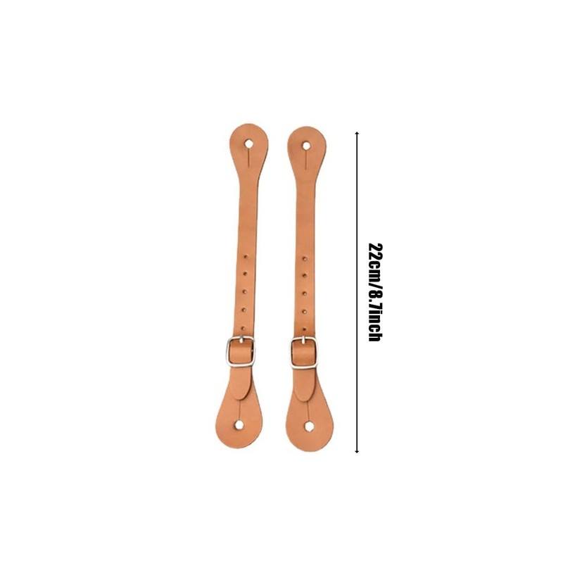 MiOYOOW Pack of 2 Leather Spur Straps, Adjustable Retro Western
