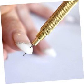 FOMIYES 3pcs Nail Art Piercing Tool Metal Handheld Jewelry Drilling Device for Gel Dangles Charms for Manicure Nail Art Enthusiasts Random Colors