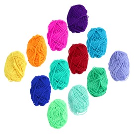 Gadpiparty 12Pcs Handmade Knitting Wool Yarn Soft Durable DIY Crafting String Colors for Knitting Accessories and Projects for Beginners and Enthusiasts