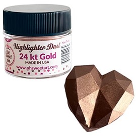24 KARAT GOLD HIGHLIGHTER DUST (7 GRAMS) (7 grams Net. container) by Oh! Sweet Art Corp