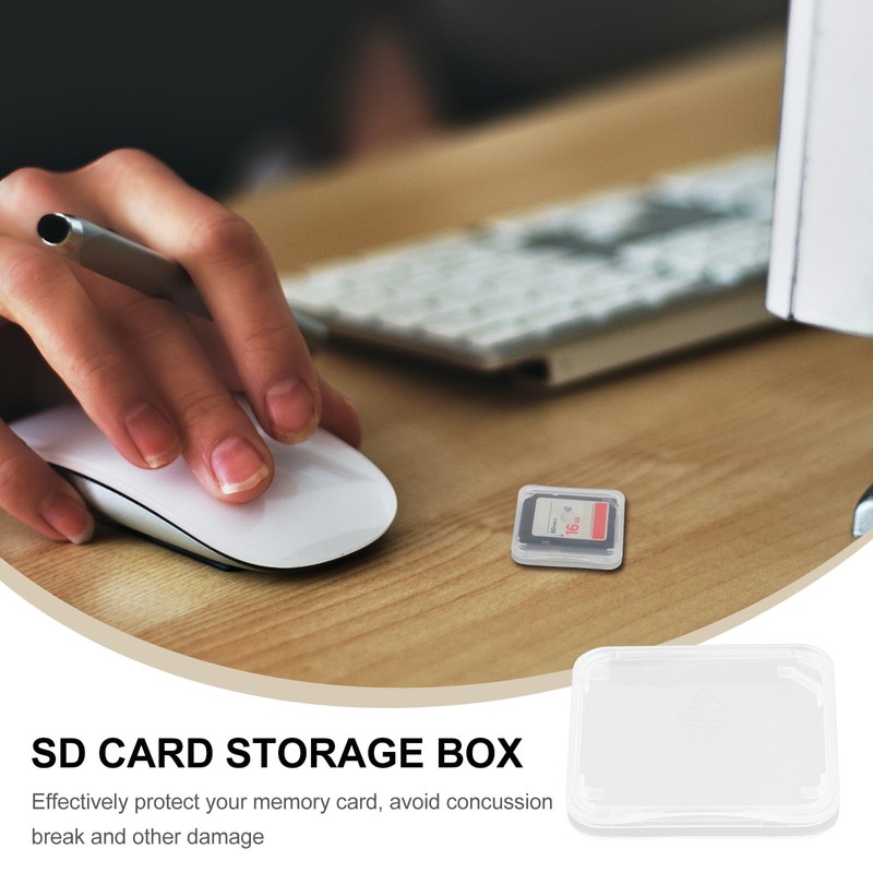 ULTECHNOVO Clear Plastic Memory Card Case Memory Card Case Holder