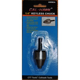 Cal Hawk New 1/4” Inch Keyless Chuck Connector Drill Bit Adapter Converter Quick Change
