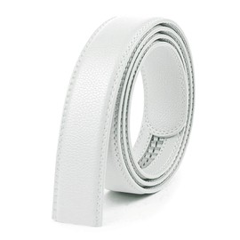 Glamexx24 Men's Replacement Belt for Jeans Business Suit Belt 35 mm Wide Various Colours and Lengths, White