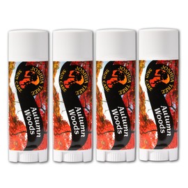 Joshua Tree Organic Lip Balm: 25 Flavor Varieties Made with Beeswax (4-pack, Autumn Woods)