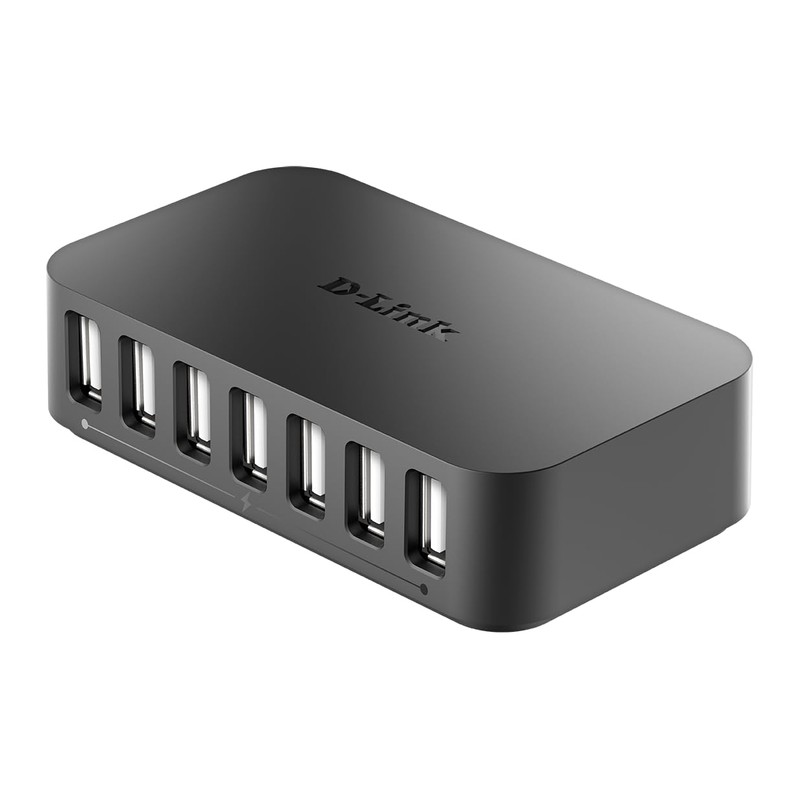 D-Link DUB-H7/B 7-Port USB 2.0 Hub - UK Version