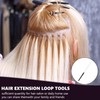 10 Pieces Hair Extension Loop Needle Threader Pulling Hook Tool,