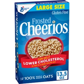 Frosted Cheerios, Heart Healthy Cereal, Large Size, 13.5 oz