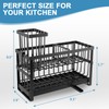 Hvisso 2-Tier Kitchen Sink Caddy with High Brush Holder, Sponge