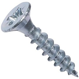 AERZETIX - C44794 - Set of 100 - Wood Screws - Diameter 3.5 x 18 mm - Galvanised Steel Metal - Countersunk Head - Cross-shaped Pozidriv - Colour Silver - for Quick and Easy Installation