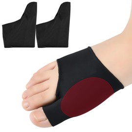 DYKOOK Bunion Relief Sleeve Gel Bunion Pads Big Toe Side Protector Socks,Non-Surgical Correction Sock with Gel Foot Care Cushion Toe Brace Pads for Corn,Calluses,Blister Preventing -Black &S -1 pair