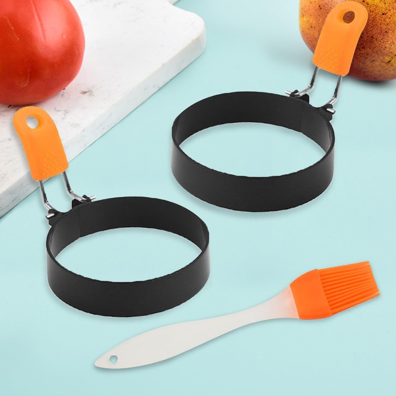 3 Pcs Egg Rings, Round Egg Circle Mold, Non-Stick Fried