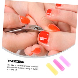 OHPHCALL Protective Manicure Tool Case Cuticle Scissor Cover Nail Art Scissors Sleeve Tweezers Tip Sleeve