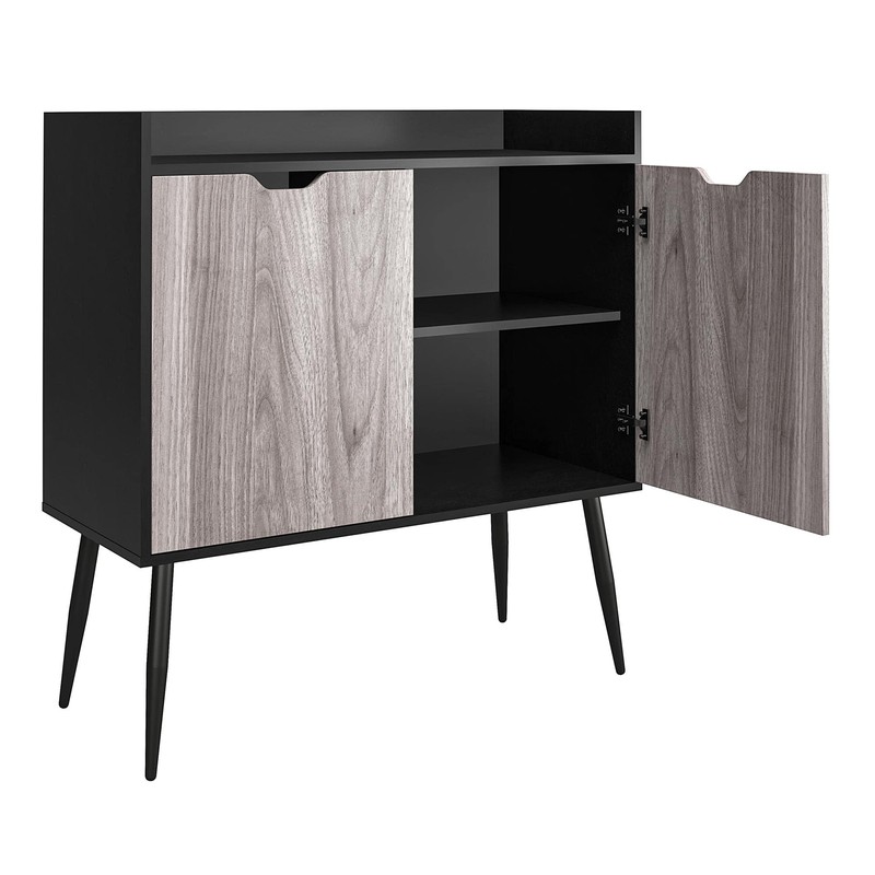 Ameriwood Home Grafton Bar Cabinet, Black Oak