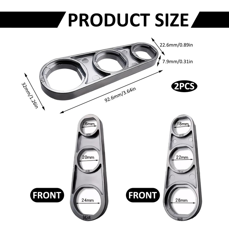 2 x Tap Strainer Key, Aerator Key Aerator Key, M16/M18/M20/M22/M24/M28