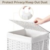Chrislley 90L Slim Laundry Hamper with Wheels, Rolling Laundry Basket