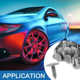 A ABSOPRO Bolt Rivet Fastener 8 mm Hole Diameter Ceiling Trim Panel Clips for Car Plastic Grey (Set of 40)