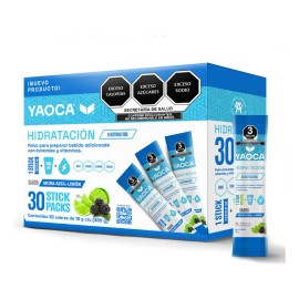 Bebida Hidratante en Polvo I Yaoca I 30 Sobres I Sabor Mora - Limn I Con Electrolitos, Vitaminas y Minerales para Deportistas                         