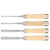 4pcs/set Wood Carving Chisel Flat Blade DIY Woodworking Hand Tool