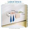 Wall Mount Laundry Clothes Storage with 7 Rods+4 moveable hooks,