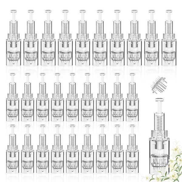 Pack of 30 Microneedling Needles 12 Pins, Replacement Derma Pen