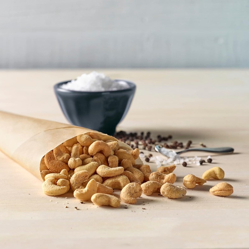 Emerald Nuts, Salt and Pepper Cashews, Stand Up Resealable Bag,