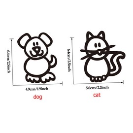 SUPVOX 10Pcs Family Car Stickers Black Pet Car Decals for Windows Bumper Easy Peel Stick Reflective Design