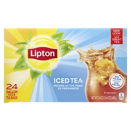 Lipton Gallon-Sized Iced Tea Bags Picked At The Peak of Freshness Unsweetened Can Help Support a Healthy Heart 24 oz 24 Count