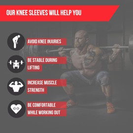 Lift Tech Comp - Rodilleras (7 mm, 2 Unidades), Negro, X-Large