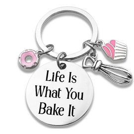 Zguhsadl Baking Gift Chef Baker Gifts Christmas Gifts For Baker Baking Lover Keychain Gift Cupcake Keychain Cooking For Pie Culinary Students Cute Baking Thanksgiving Kitchen Presents