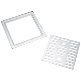 SANEI PH48 Drain Parts, Square Dish for Square Tiles, Outer Diameter 5.9 inches (150 mm), Brass